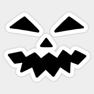 Pumpkin Carving in Orange Background Sticker